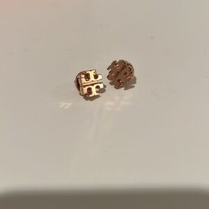 Tori Burch rose gold studs
